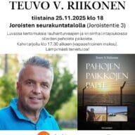 Kirjailija vierailu seurakuntatlolla